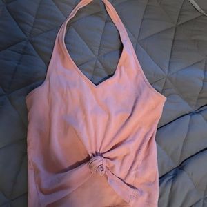 Pink Tied Crop Top